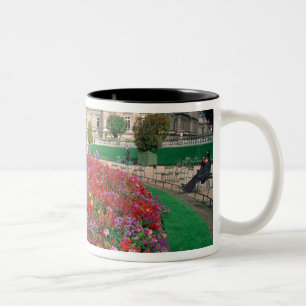 Caneca De Café Em Dois Tons Palácio de Luxemburgo em Paris, França.