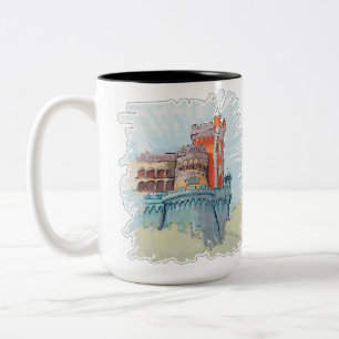Caneca De Café Em Dois Tons Palácio Pena em Sintra, Portugal