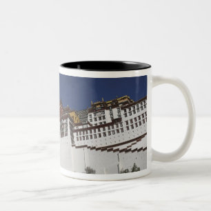 Caneca De Café Em Dois Tons Palácio Potala em Lhasa, Tibete.