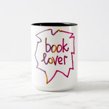 Palavras de amante de livros com letra Mug