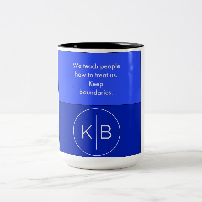 Caneca De Café Em Dois Tons Palavras de estímulo ao café Mug (Centro)