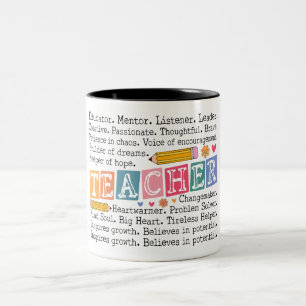 Caneca De Café Em Dois Tons Palavras do Professor