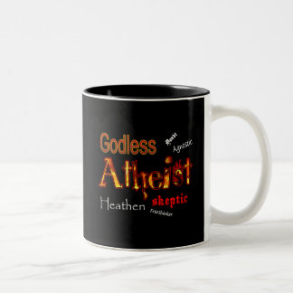 Caneca De Café Em Dois Tons Palavras Godless
