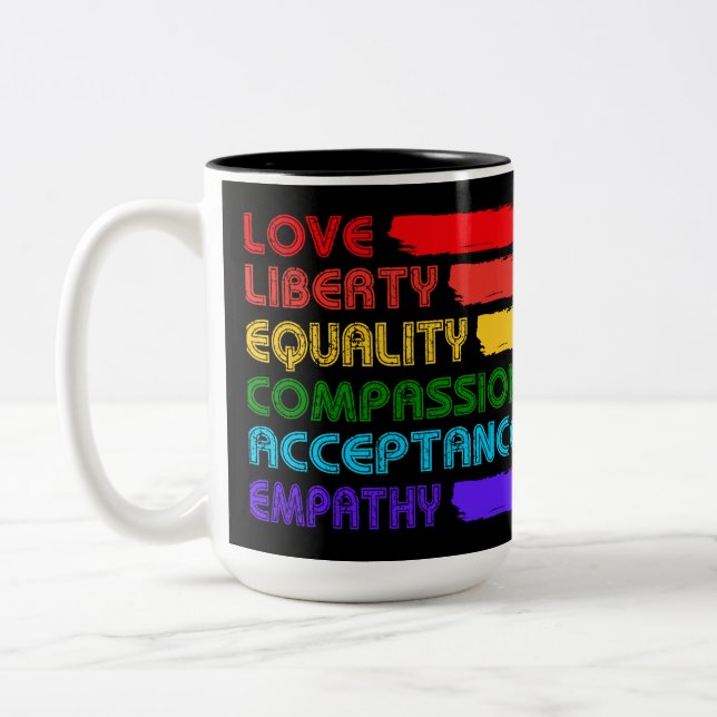 Caneca De Café Em Dois Tons Palavras Para Viver (Esquerda)