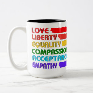 Caneca De Café Em Dois Tons Palavras Para Viver Por