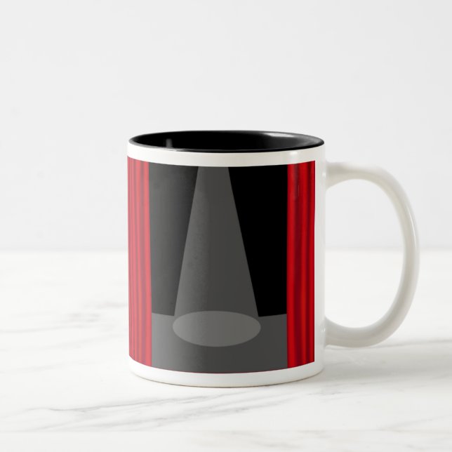 Caneca De Café Em Dois Tons Palco de Teatro Mug (Direita)