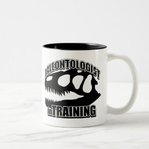 Caneca De Café Em Dois Tons PALEONTOLOGIST no treinamento