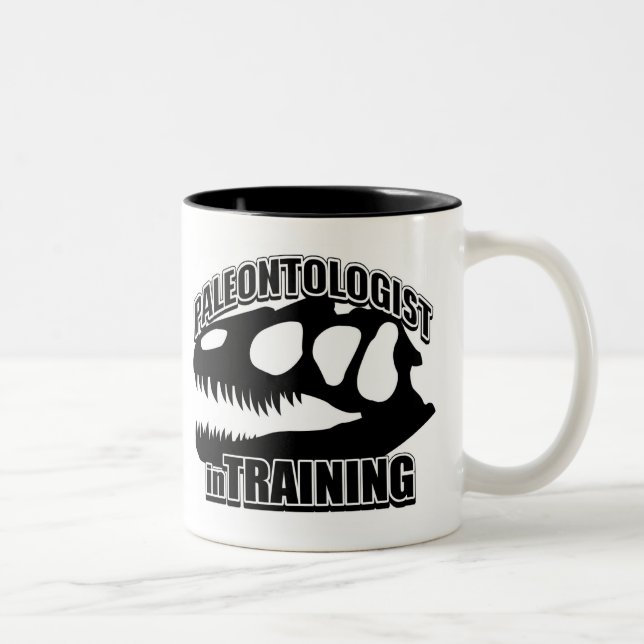 Caneca De Café Em Dois Tons PALEONTOLOGIST no treinamento (Direita)