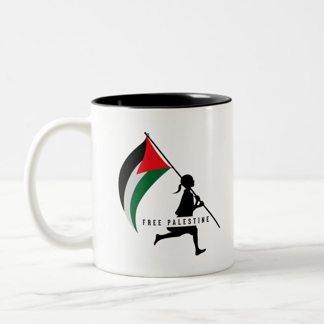 Caneca De Café Em Dois Tons Palestina livre (Esquerda)