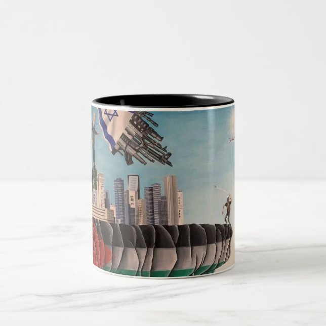 Caneca De Café Em Dois Tons Palestine coffee cup (Centro)