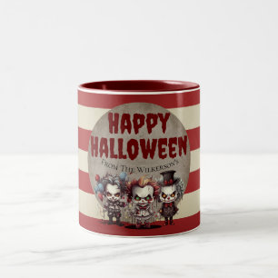 Caneca De Café Em Dois Tons Palhaços Assustadores Carnaval Sinistro de Hallowe