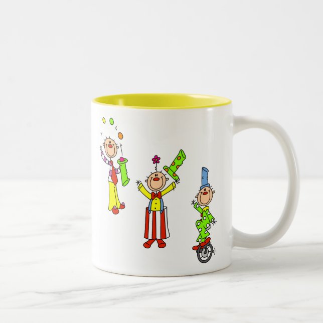 Caneca De Café Em Dois Tons Palhaços de Circo (Direita)