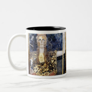 Caneca De Café Em Dois Tons Pallas Athena por Gustav Klimt irmão George
