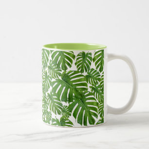 Caneca De Café Em Dois Tons Palm deixa Design tropical