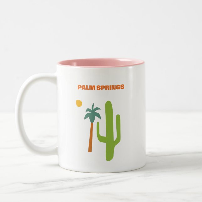 Caneca De Café Em Dois Tons Palm Primavera Mug (Esquerda)