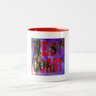 Caneca De Café Em Dois Tons "Palm Sky: Copa da Costa Oeste