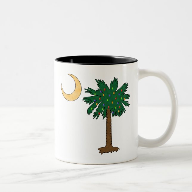Caneca De Café Em Dois Tons Palmetto do Natal (Direita)