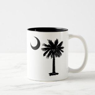 Caneca De Café Em Dois Tons Palmetto preto
