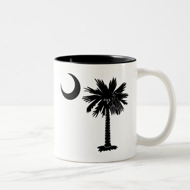Caneca De Café Em Dois Tons Palmetto preto (Direita)