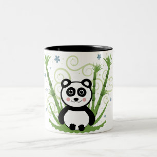 Caneca De Café Em Dois Tons Panda bonito do bebê