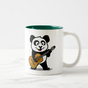Caneca De Café Em Dois Tons Panda da guitarra
