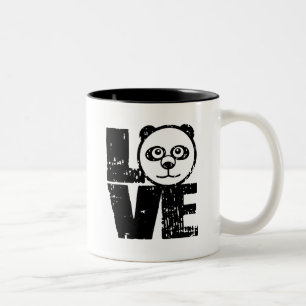 Caneca De Café Em Dois Tons Panda do amor
