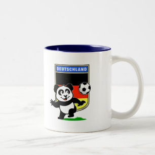 Caneca De Café Em Dois Tons Panda do futebol de Alemanha