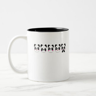 Caneca De Café Em Dois Tons panda multifaces