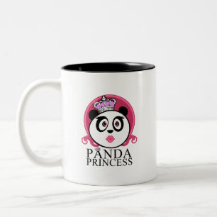 Caneca De Café Em Dois Tons Panda Princesa Panda Rainha Coroa Fofa