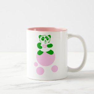 Caneca De Café Em Dois Tons Panda rosa Borracha Chá Mug