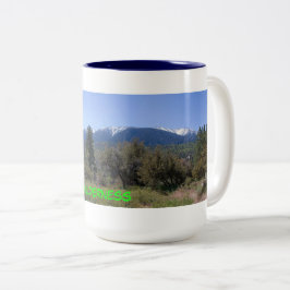 Caneca De Café Em Dois Tons Panorama da região selvagem de San Gorgonio