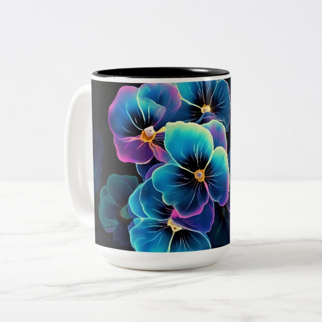 Caneca De Café Em Dois Tons Pansy Coffee Mug (Frente Esquerda)
