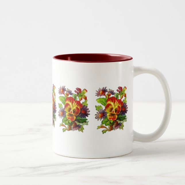 Caneca De Café Em Dois Tons Pansy Daisy Mug (Direita)