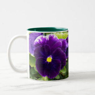 Caneca De Café Em Dois Tons Pansy Roxo Profundo,