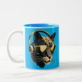 Caneca De Café Em Dois Tons Panther Jammin"