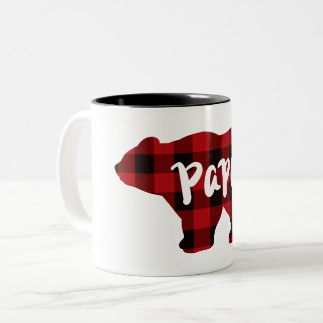 Caneca De Café Em Dois Tons Papa Bear (Frente Esquerda)