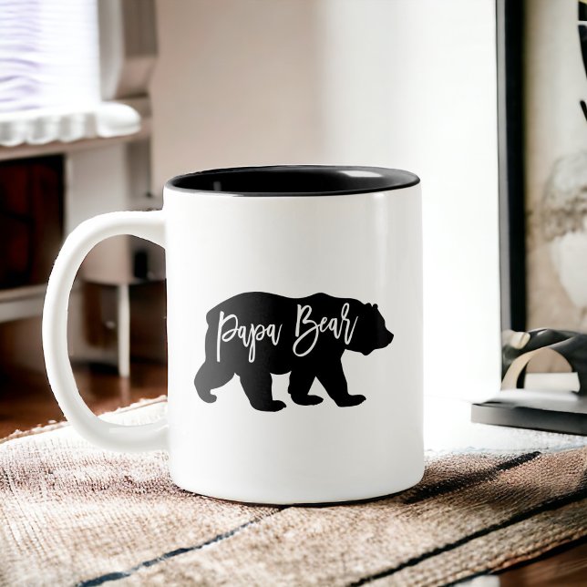 Caneca De Café Em Dois Tons Papa Urso Legal Pai (Father's Day gift idea!)