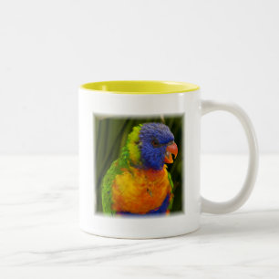 Caneca De Café Em Dois Tons papagaio