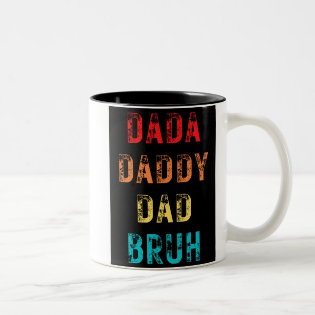 Caneca De Café Em Dois Tons Papagaio De Café De Dois Tons, Bruh Pai (Direita)