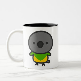 Caneca De Café Em Dois Tons papagaio-do-senegal