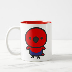 Caneca De Café Em Dois Tons Papagaio Eclectus / Fêmea