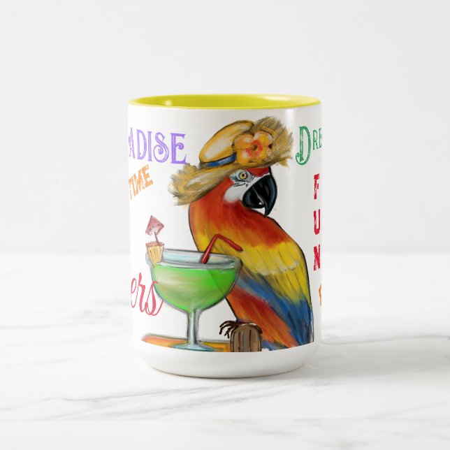 Caneca De Café Em Dois Tons Papagaios de Festa (Centro)
