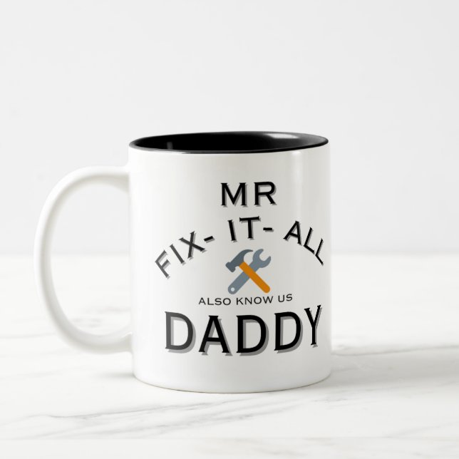 Caneca De Café Em Dois Tons Papai conserta tudo (Esquerda)