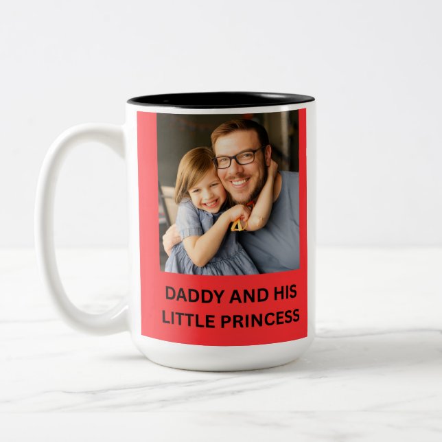 Caneca De Café Em Dois Tons Papai e sua princesinha (Esquerda)