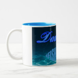 Caneca De Café Em Dois Tons Papai Foi Pescar