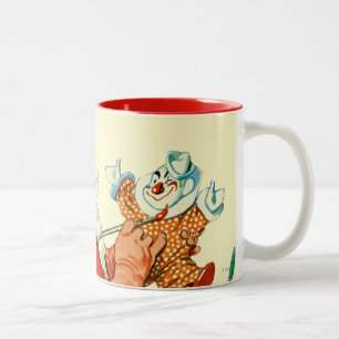 Caneca De Café Em Dois Tons Papai noel no trabalho
