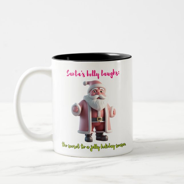 Caneca De Café Em Dois Tons Papais noeis Belly Laughs (Esquerda)
