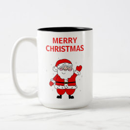 Caneca De Café Em Dois Tons Papais noeis Bonitos Felizes Natal Café de Dois To