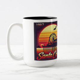 Caneca De Café Em Dois Tons Papais noeis Carla 1987 Retro design
