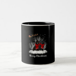Caneca De Café Em Dois Tons Papais noeis Casal da Terra Nova - Presente de Cac